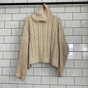 Cable knit oversized sweater